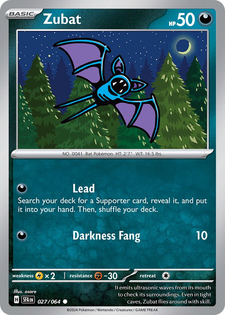 Zubat 027/099 — Shrouded Fable (English Pokémon TCG card)
