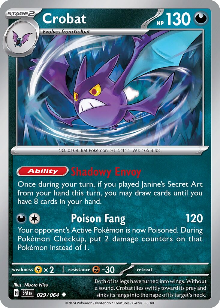 Crobat 029/099 — Shrouded Fable (English Pokémon TCG card)