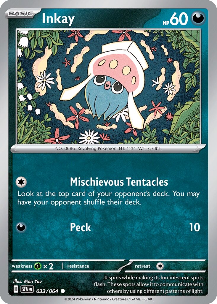 Inkay 033/099 — Shrouded Fable (English Pokémon TCG card)