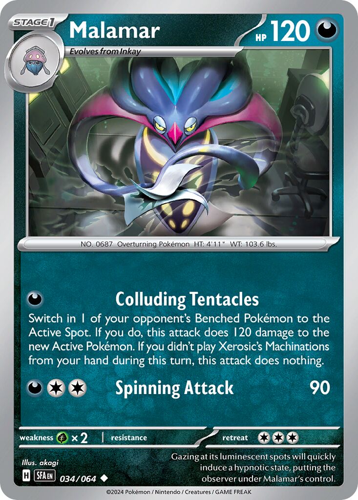 Malamar 034/099 — Shrouded Fable (English Pokémon TCG card)