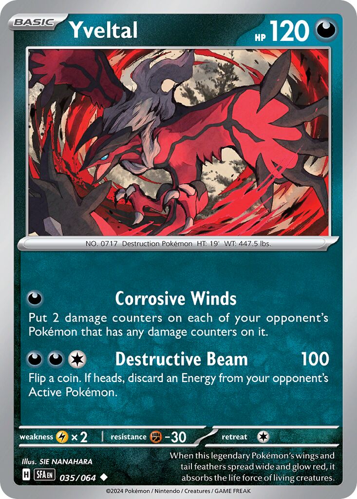 Yveltal 035/099 — Shrouded Fable (English Pokémon TCG card)