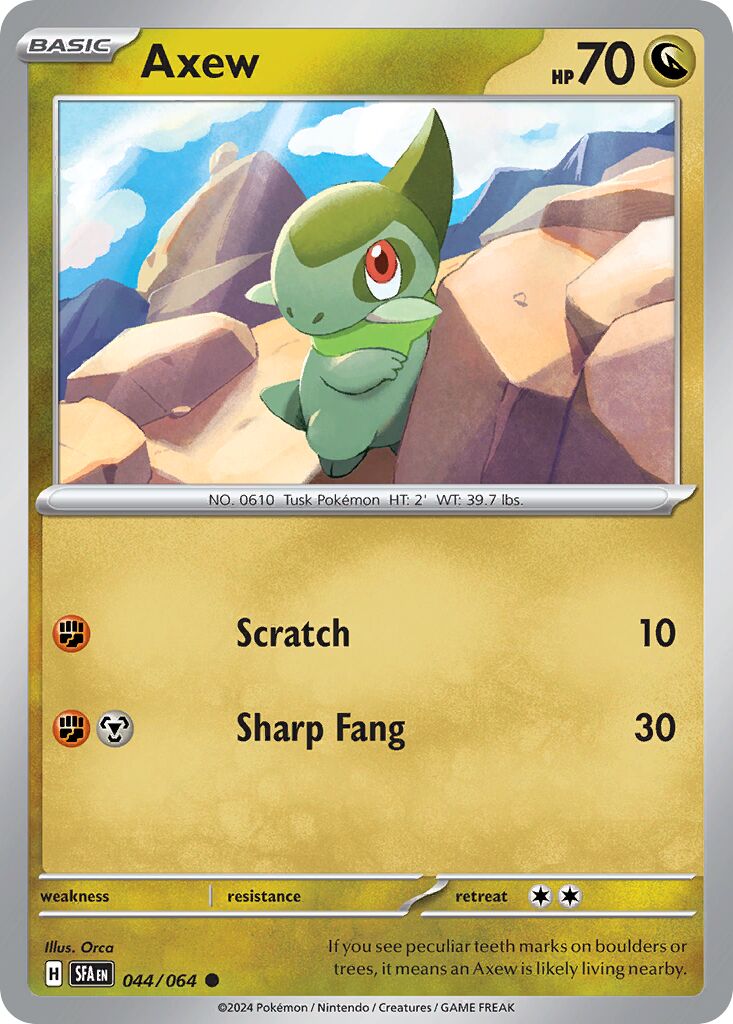 Axew 044/099 — Shrouded Fable (English Pokémon TCG card)