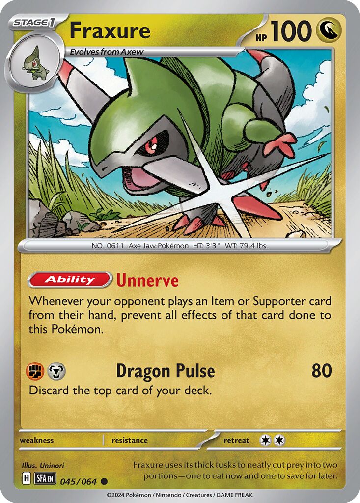 Fraxure 045/099 — Shrouded Fable (English Pokémon TCG card)