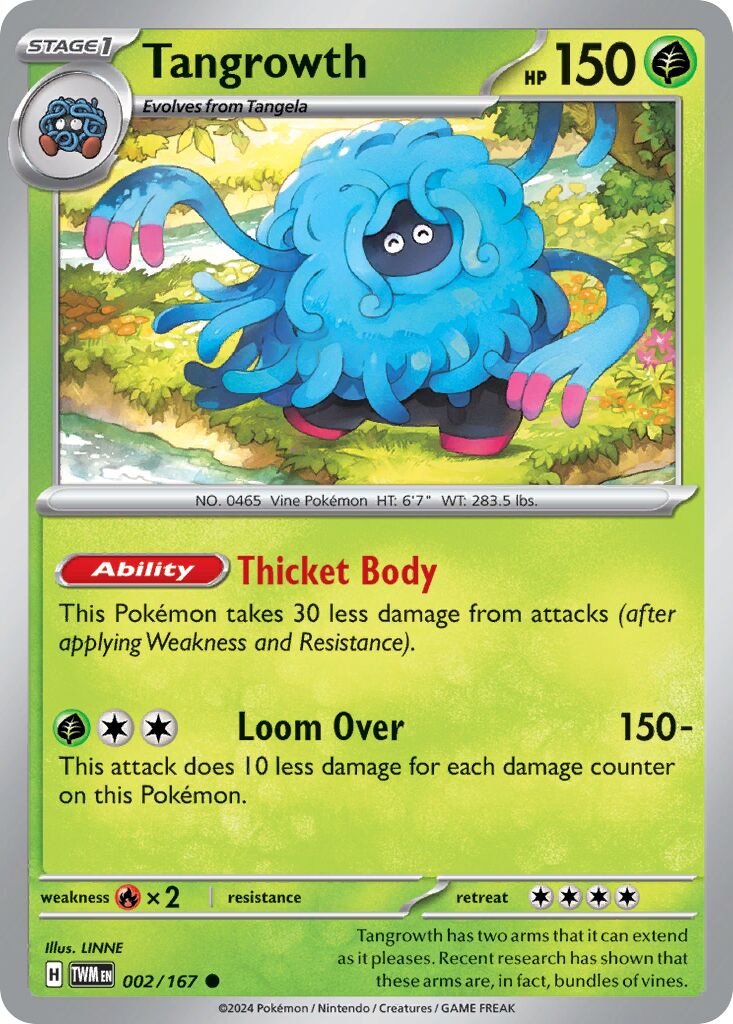 Tangrowth 002/226 — Twilight Masquerade (English Pokémon TCG card)