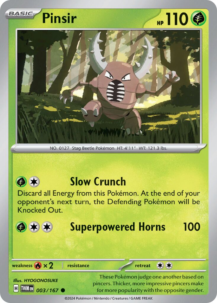Pinsir 003/226 — Twilight Masquerade (English Pokémon TCG card)