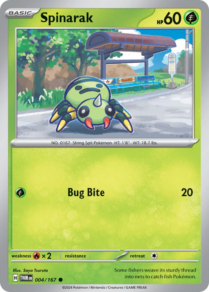 Spinarak 004/226 — Twilight Masquerade (English Pokémon TCG card)