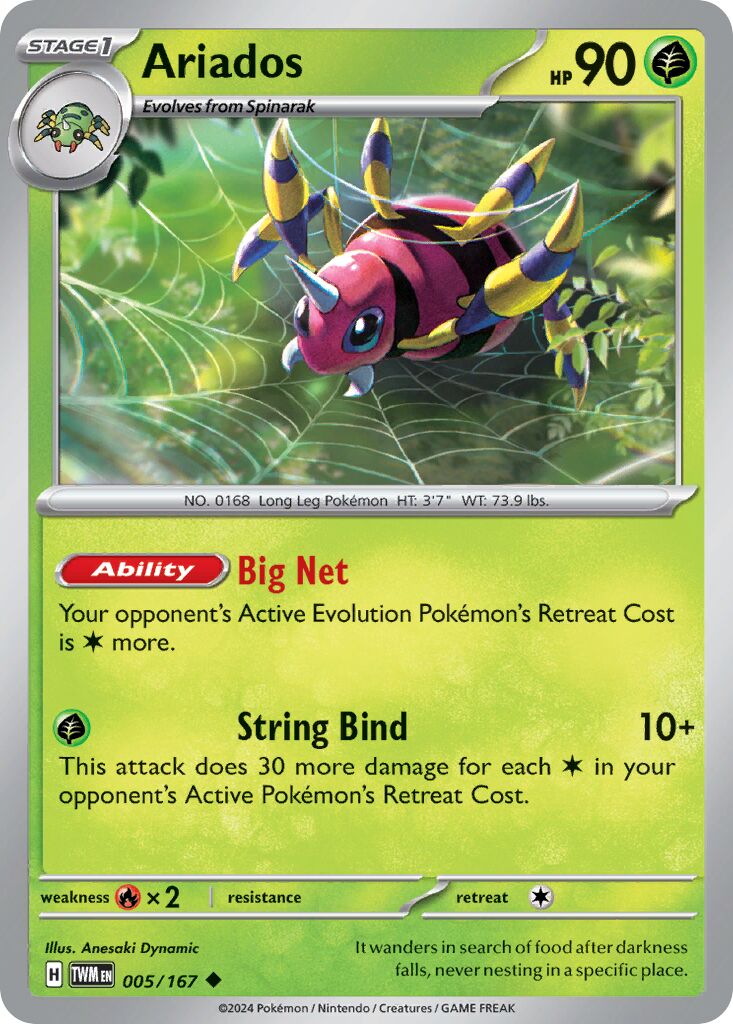 Ariados 005/226 — Twilight Masquerade (English Pokémon TCG card)