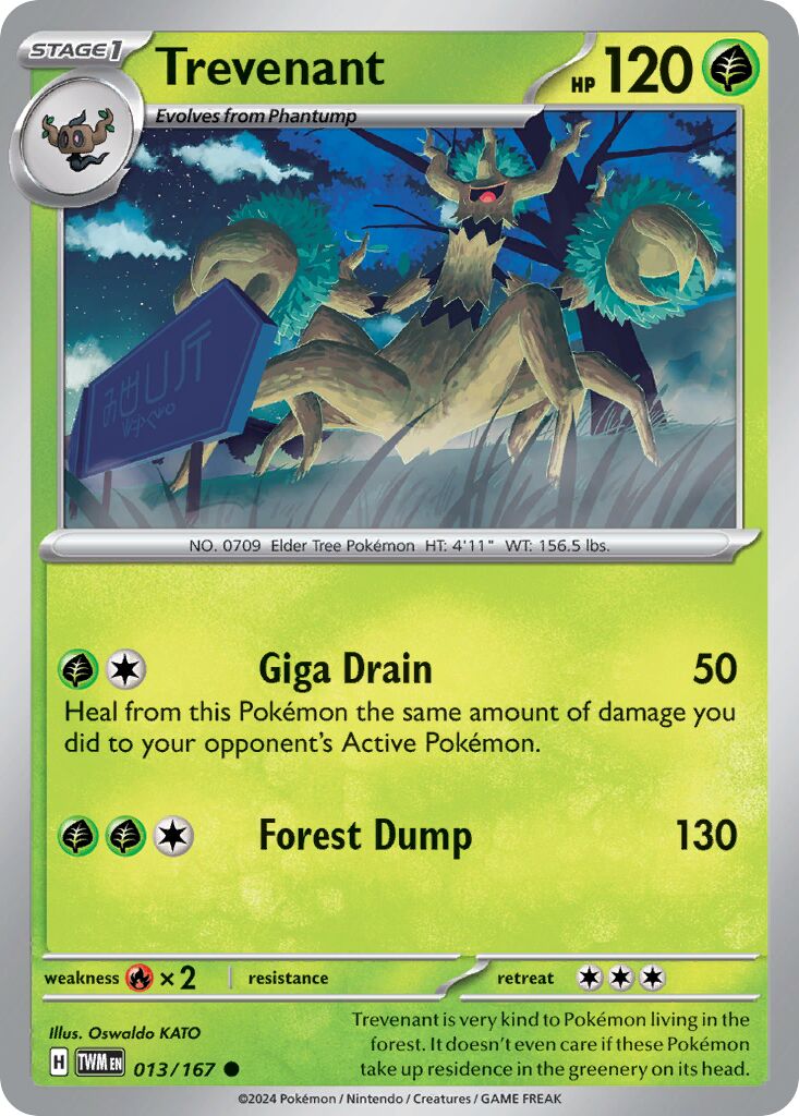 Trevenant 013/226 — Twilight Masquerade (English Pokémon TCG card)