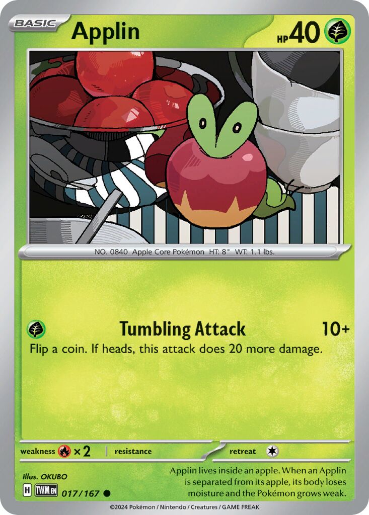 Applin 017/226 — Twilight Masquerade (English Pokémon TCG card)