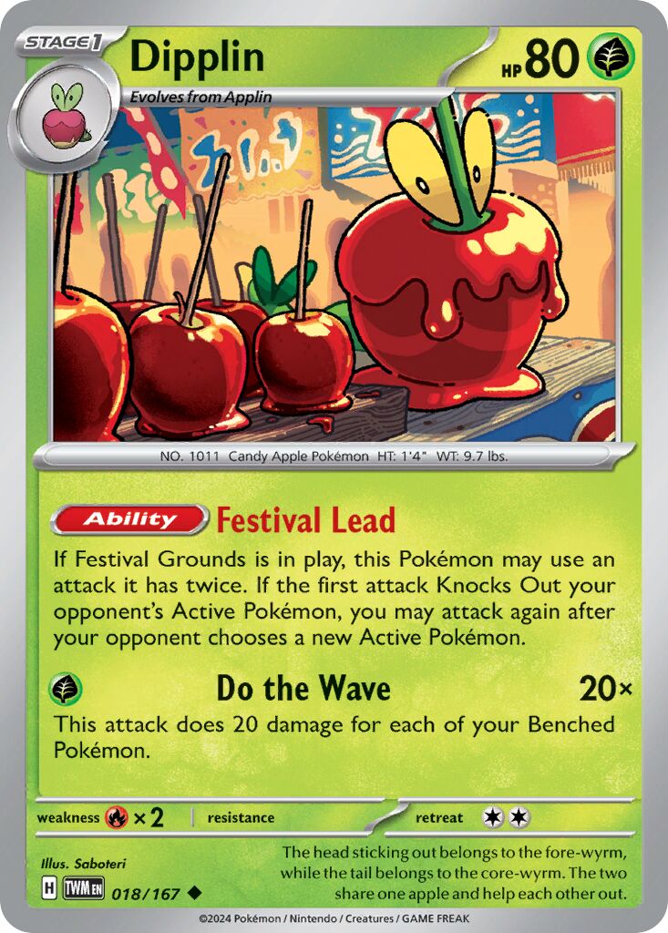 Dipplin 018/226 — Twilight Masquerade (English Pokémon TCG card)