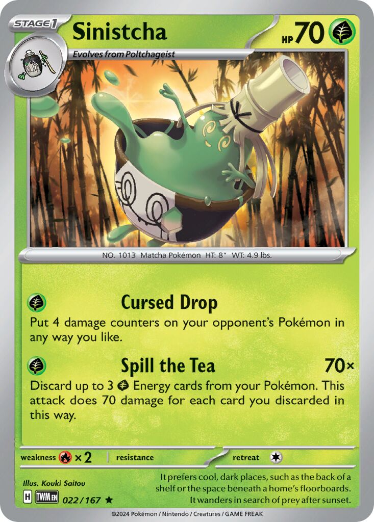 Sinistcha 022/226 — Twilight Masquerade (English Pokémon TCG card)