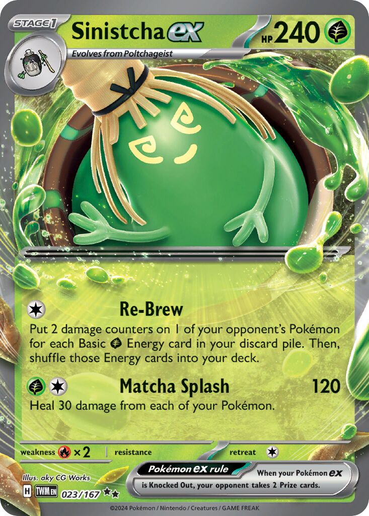 Sinistcha ex 023/226 — Twilight Masquerade (English Pokémon TCG card)