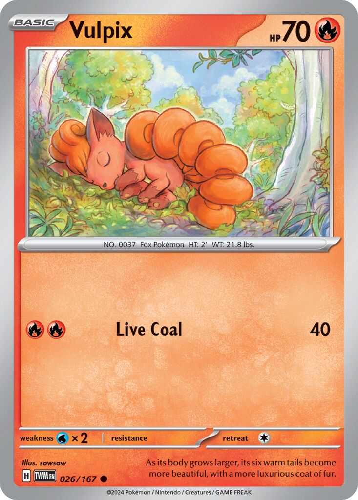Vulpix 026/226 — Twilight Masquerade (English Pokémon TCG card)