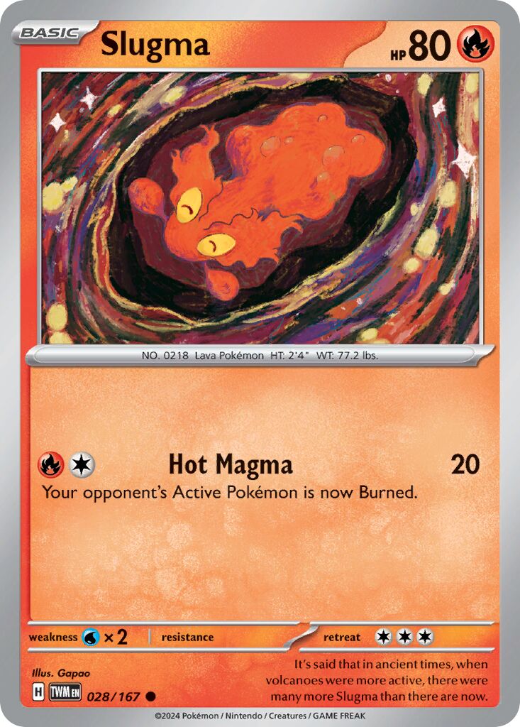 Slugma 028/226 — Twilight Masquerade (English Pokémon TCG card)