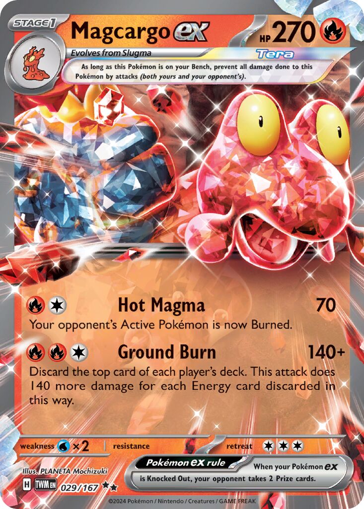 Magcargo ex 029/226 — Twilight Masquerade (English Pokémon TCG card)