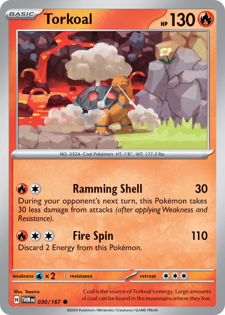 Torkoal 030/226 — Twilight Masquerade (English Pokémon TCG card)