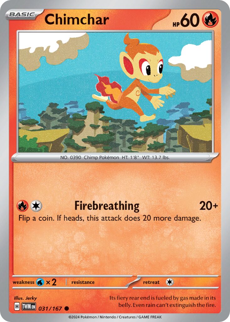 Chimchar 031/226 — Twilight Masquerade (English Pokémon TCG card)
