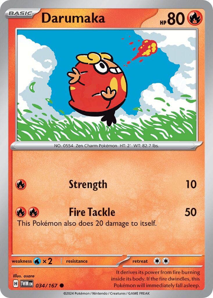 Darumaka 034/226 — Twilight Masquerade (English Pokémon TCG card)
