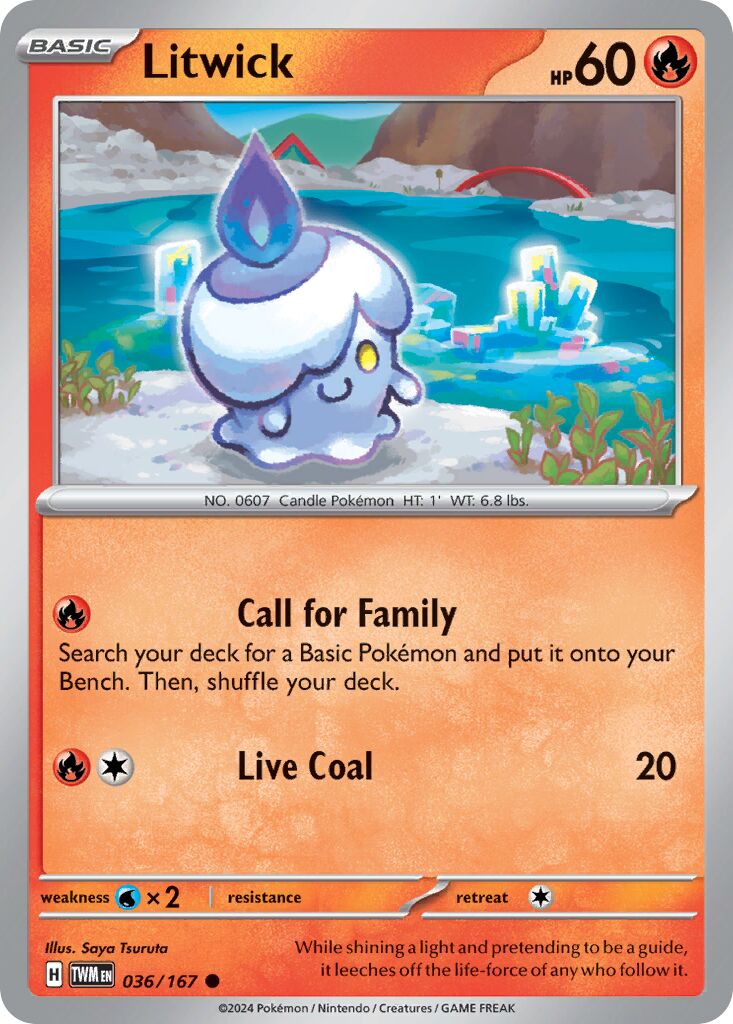 Litwick 036/226 — Twilight Masquerade (English Pokémon TCG card)