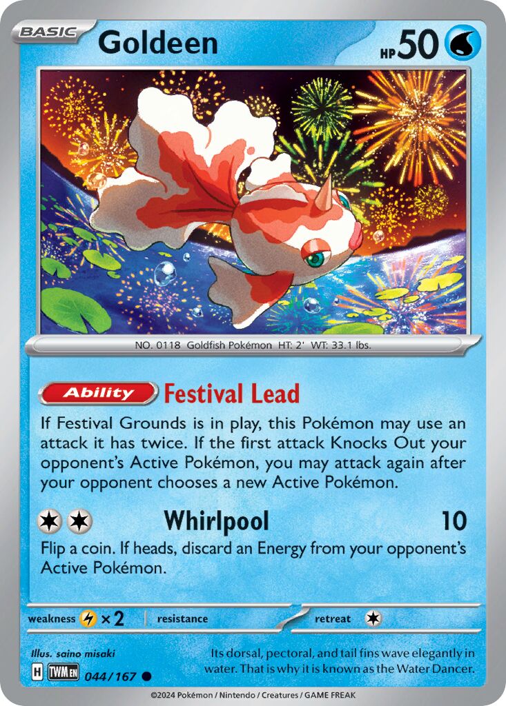 Goldeen 044/226 — Twilight Masquerade (English Pokémon TCG card)