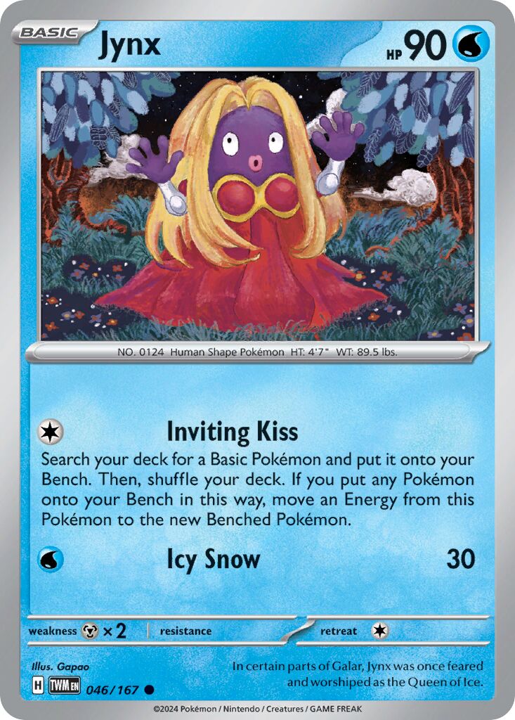 Jynx 046/226 — Twilight Masquerade (English Pokémon TCG card)