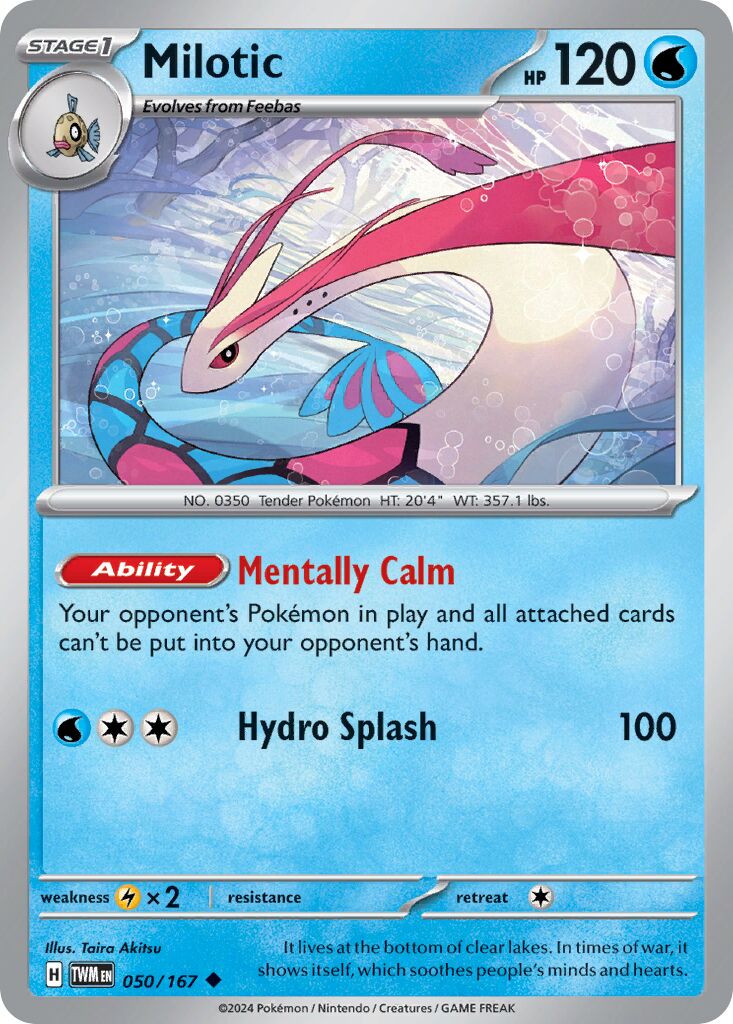 Milotic 050/226 — Twilight Masquerade (English Pokémon TCG card)