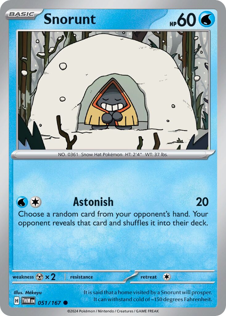 Snorunt 051/226 — Twilight Masquerade (English Pokémon TCG card)