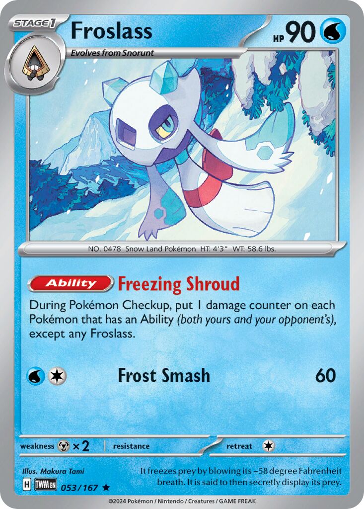 Froslass 053/226 — Twilight Masquerade (English Pokémon TCG card)
