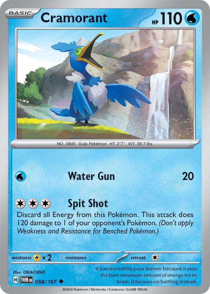 Cramorant 058/226 — Twilight Masquerade (English Pokémon TCG card)