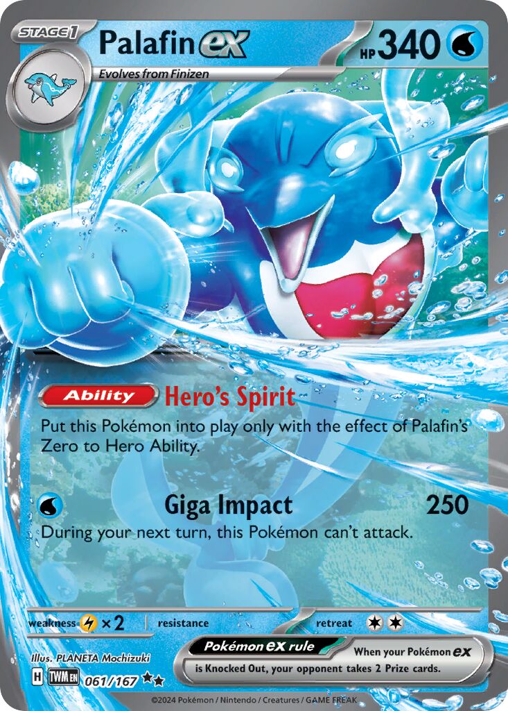 Palafin ex 061/226 — Twilight Masquerade (English Pokémon TCG card)