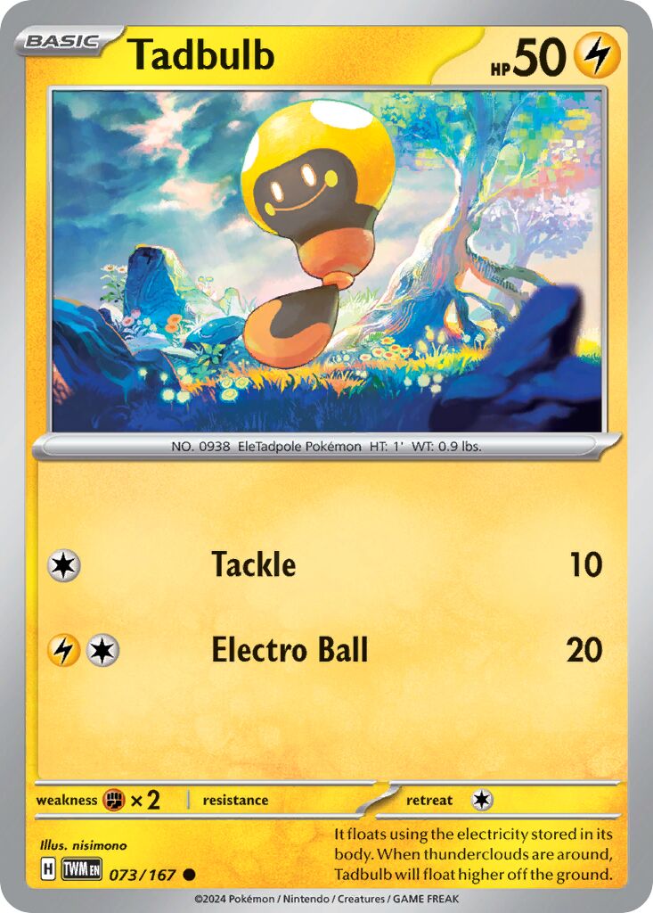Tadbulb 073/226 — Twilight Masquerade (English Pokémon TCG card)