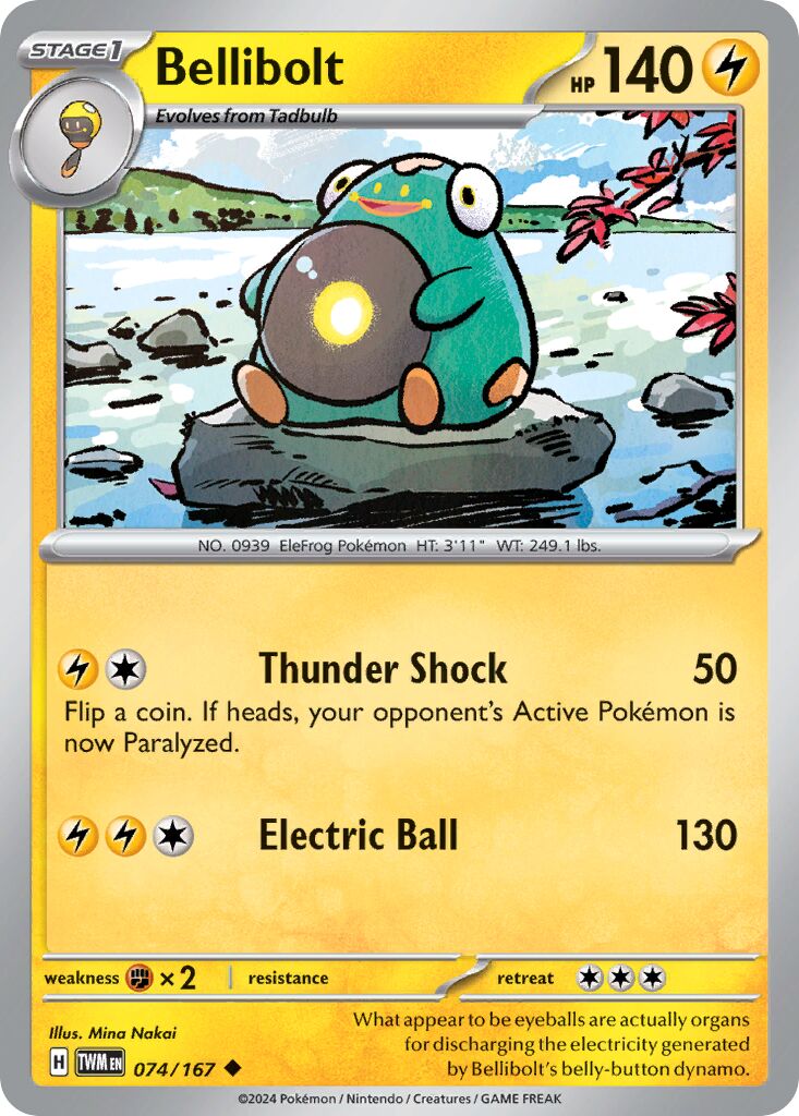 Bellibolt 074/226 — Twilight Masquerade (English Pokémon TCG card)