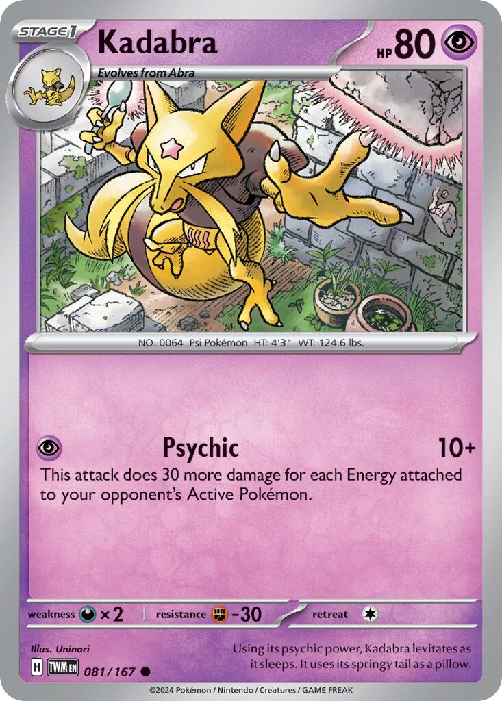 Kadabra 081/226 — Twilight Masquerade (English Pokémon TCG card)