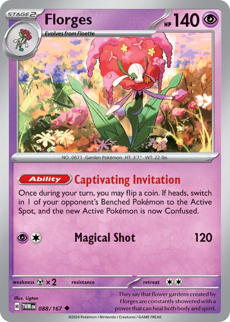 Florges 088/226 — Twilight Masquerade (English Pokémon TCG card)