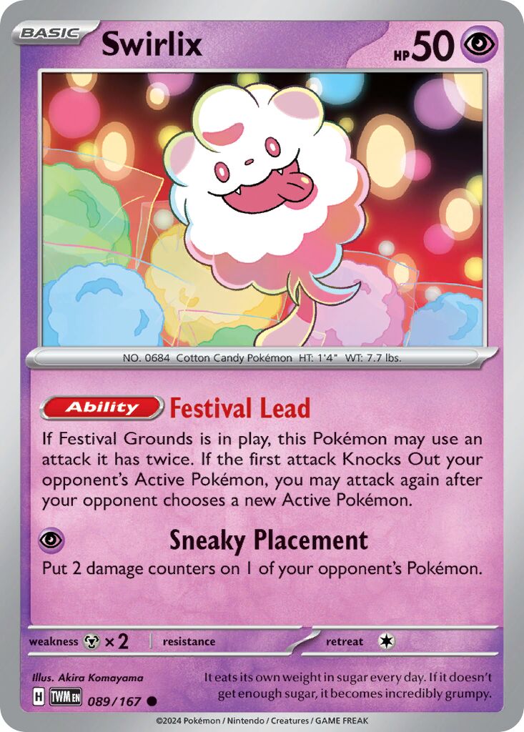 Swirlix 089/226 — Twilight Masquerade (English Pokémon TCG card)