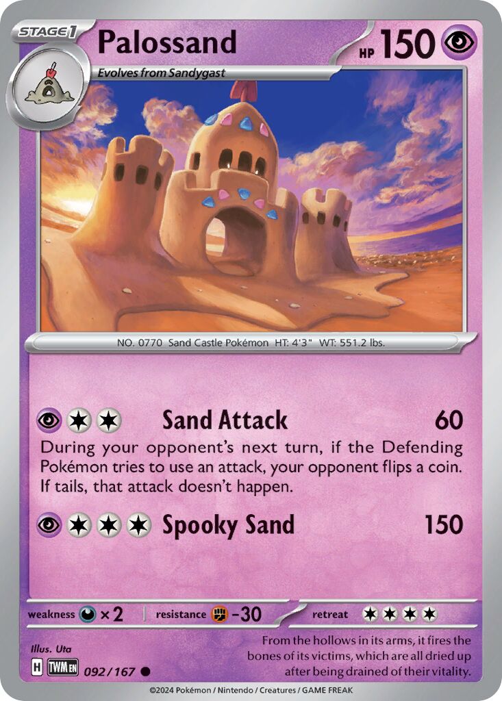 Palossand 092/226 — Twilight Masquerade (English Pokémon TCG card)