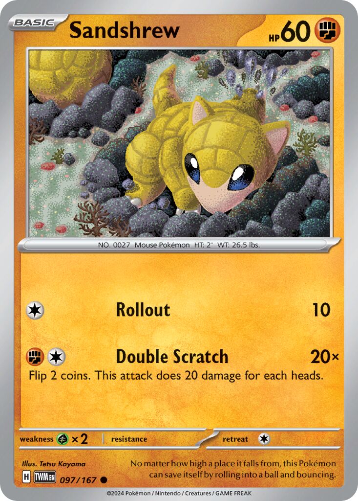 Sandshrew 097/226 — Twilight Masquerade (English Pokémon TCG card)