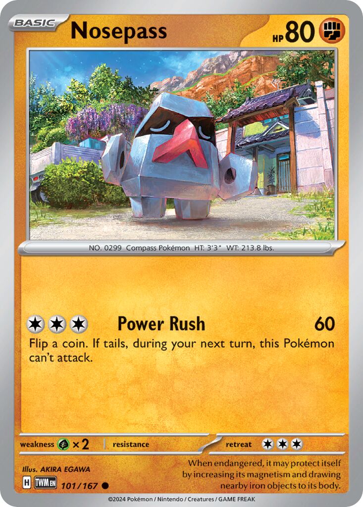 Nosepass 101/226 — Twilight Masquerade (English Pokémon TCG card)