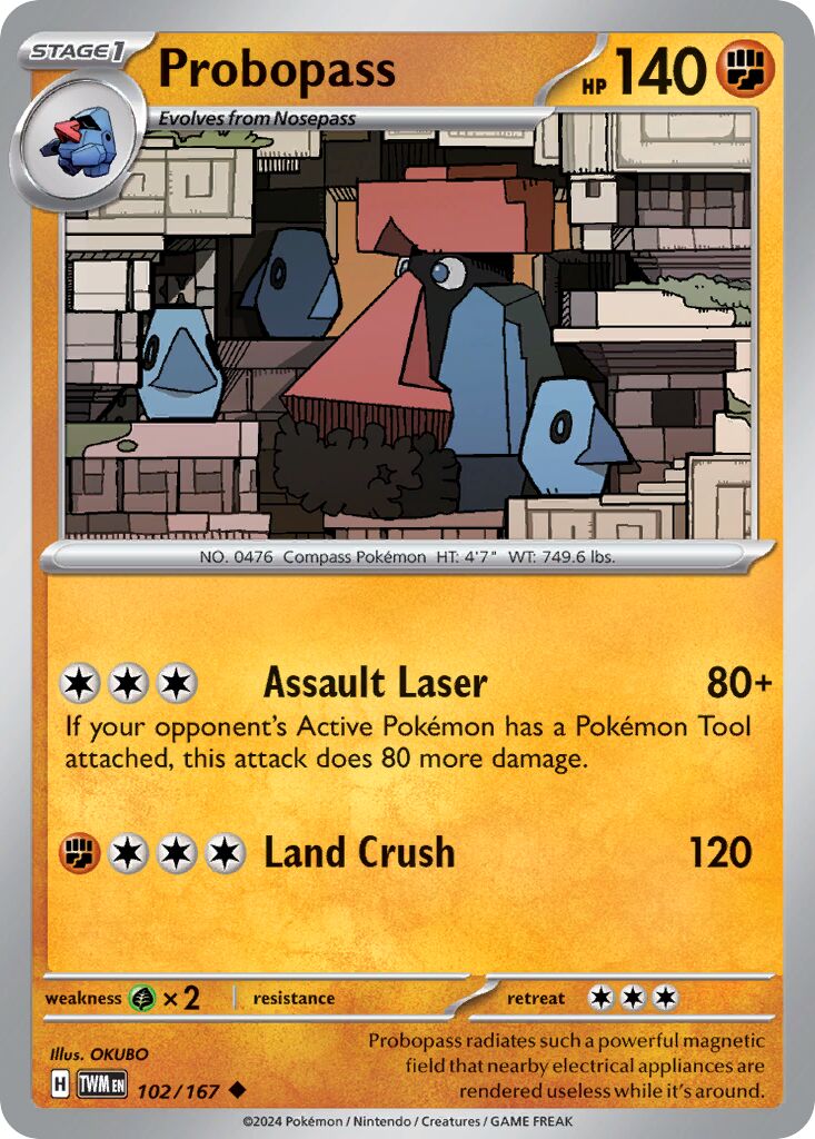 Probopass 102/226 — Twilight Masquerade (English Pokémon TCG card)