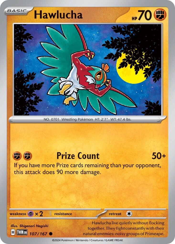 Hawlucha 107/226 — Twilight Masquerade (English Pokémon TCG card)