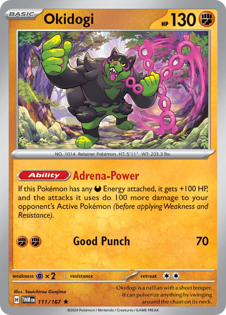 Okidogi 111/226 — Twilight Masquerade (English Pokémon TCG card)