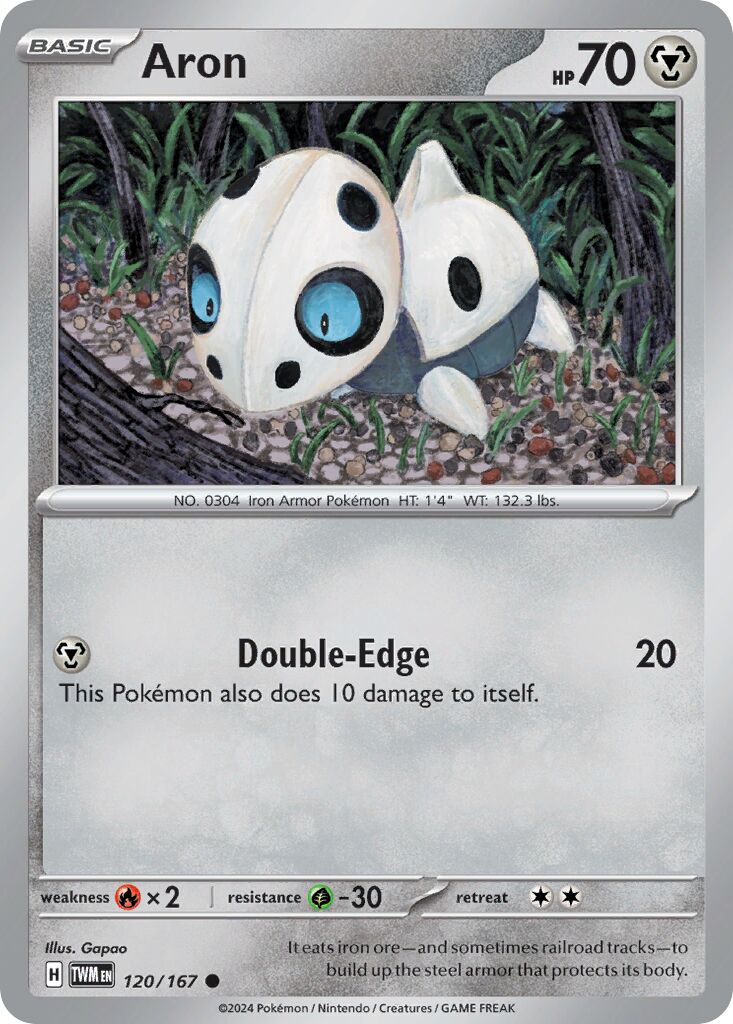 Aron 120/226 — Twilight Masquerade (English Pokémon TCG card)
