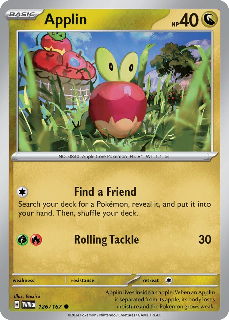 Applin 126/226 — Twilight Masquerade (English Pokémon TCG card)