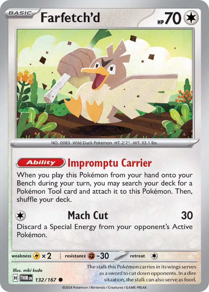 Farfetch'd 132/226 — Twilight Masquerade (English Pokémon TCG card)