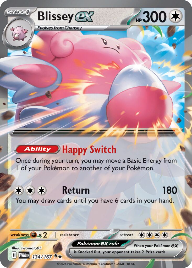 Blissey ex 134/226 — Twilight Masquerade (English Pokémon TCG card)