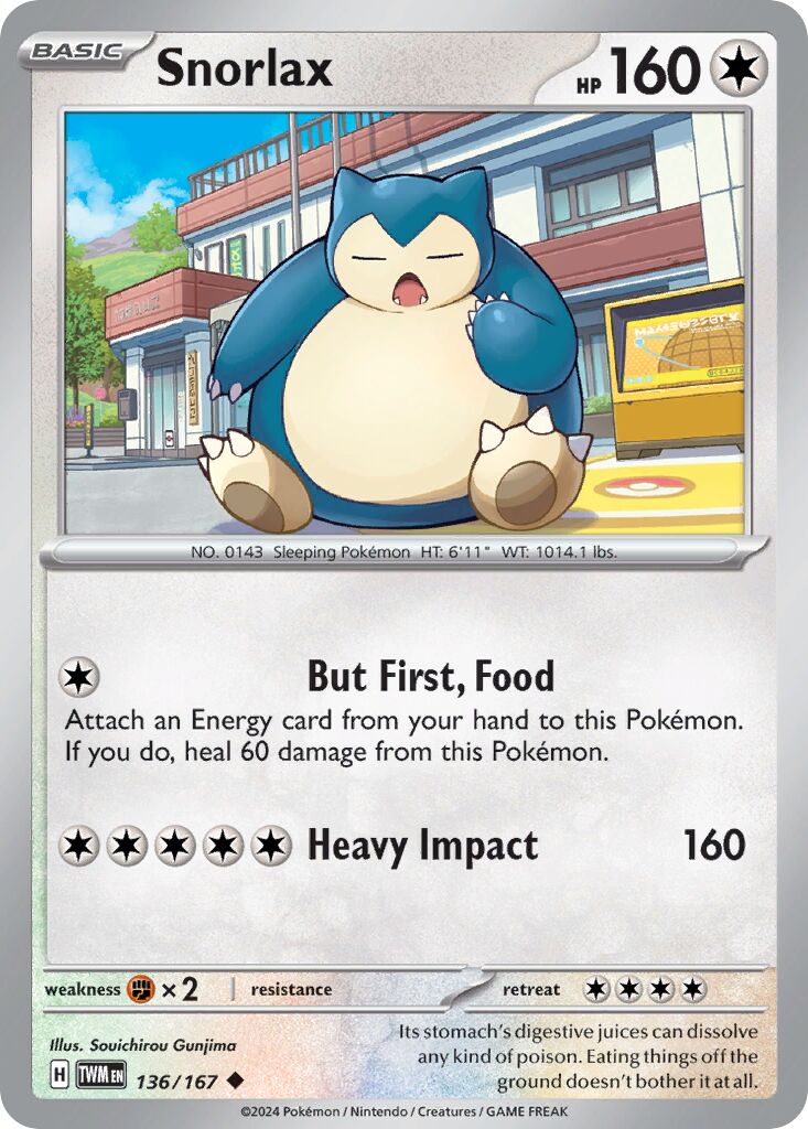Snorlax 136/226 — Twilight Masquerade (English Pokémon TCG card)