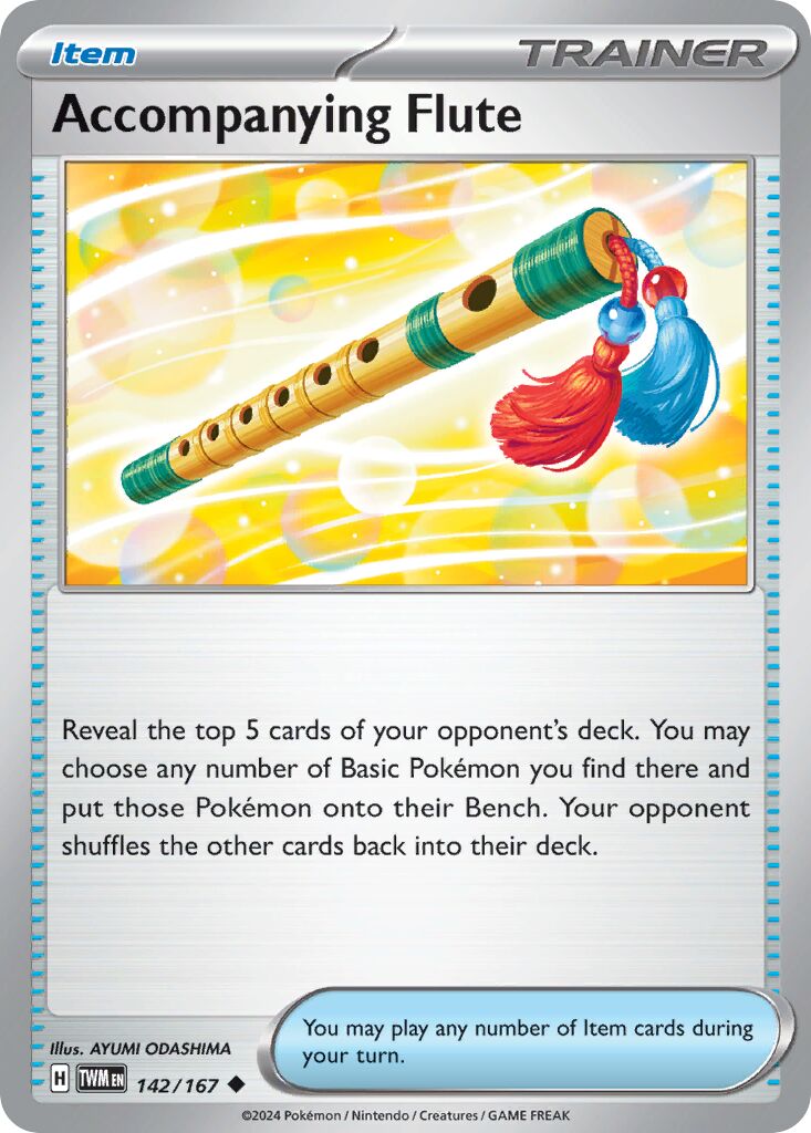Accompanying Flute 142/226 — Twilight Masquerade (English Pokémon TCG card)