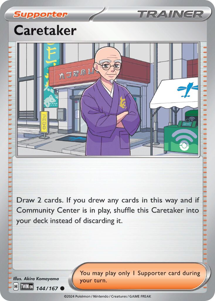 Caretaker 144/226 — Twilight Masquerade (English Pokémon TCG card)