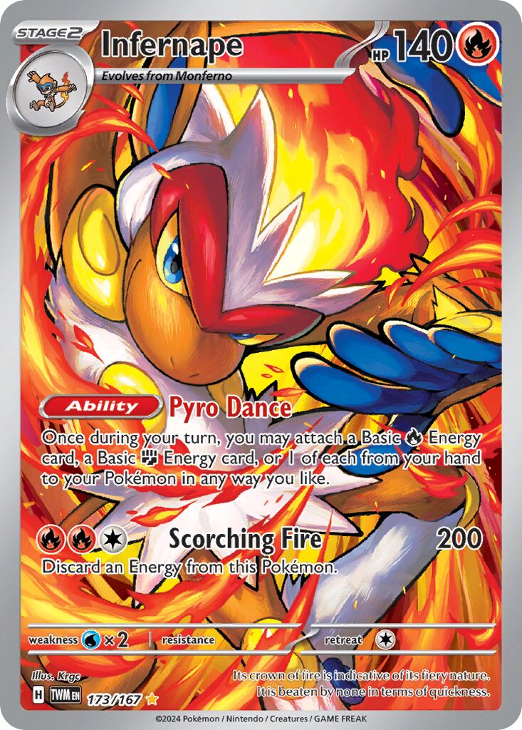 Infernape 173/226 — Twilight Masquerade (English Pokémon TCG card)