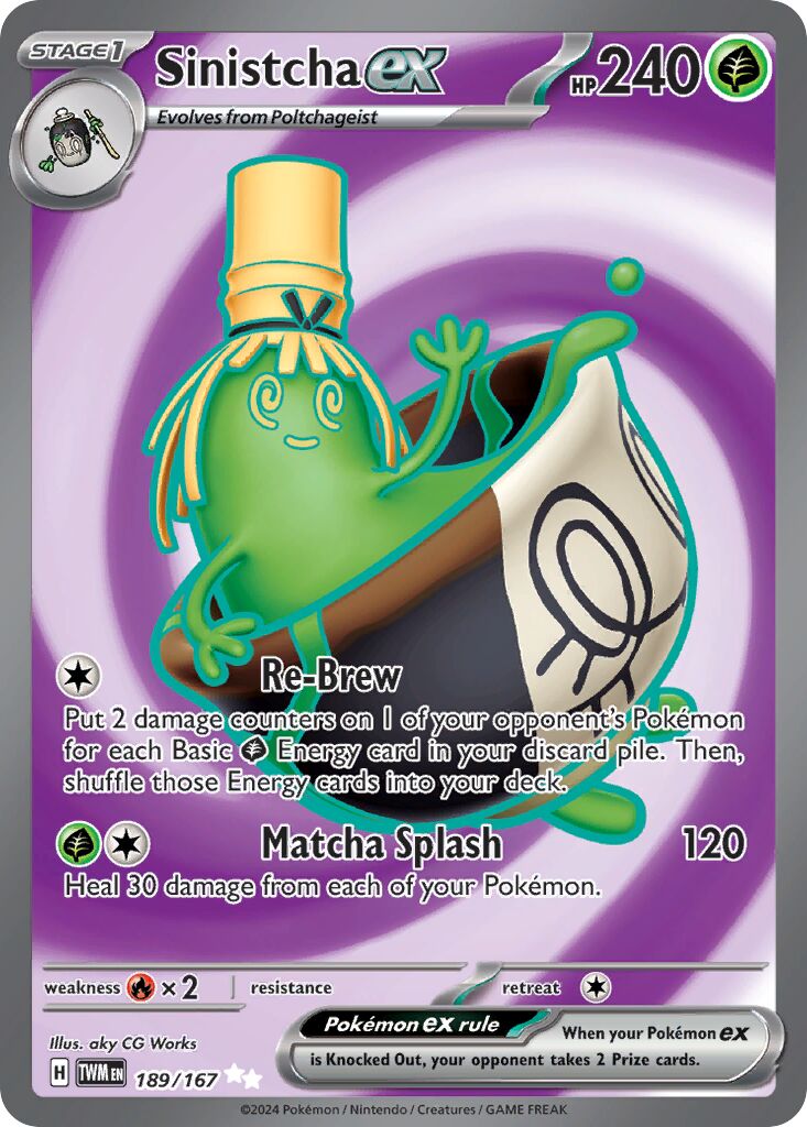 Sinistcha ex 189/226 — Twilight Masquerade (English Pokémon TCG card)